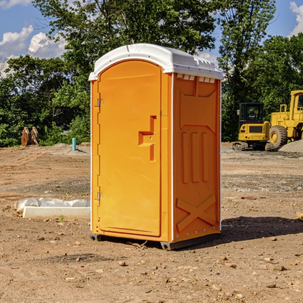 can i customize the exterior of the porta potties with my event logo or branding in Waldron